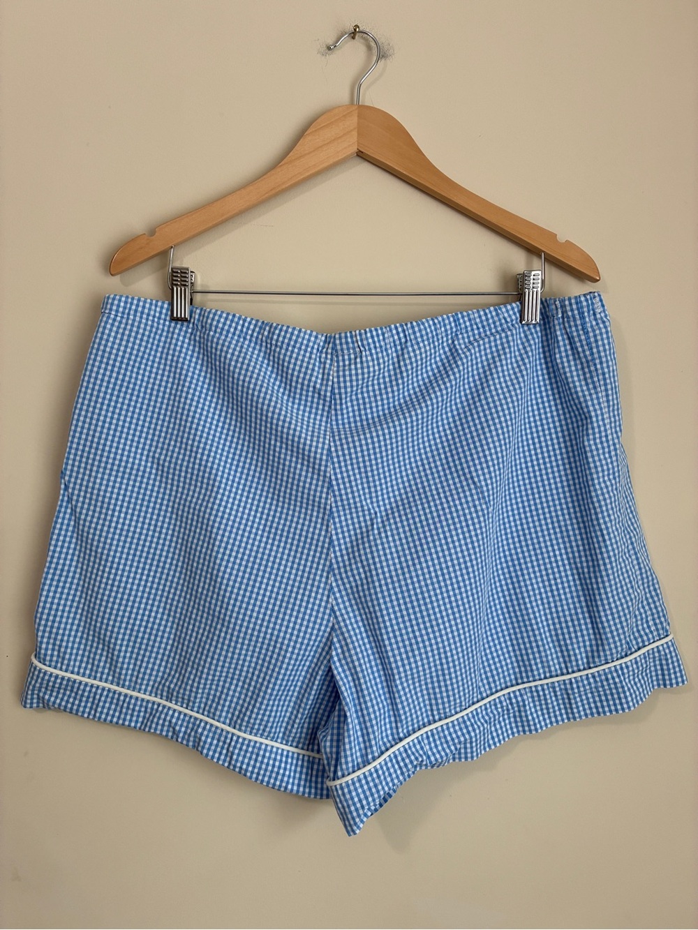 BedHead Light Blue Gingham Drawstring Shorts - Picture 5 of 5